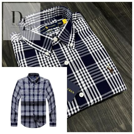 A Classic PRL Custom-Fit Men’s Logo-Embroidered Long Sleeve Oxford Shirt
