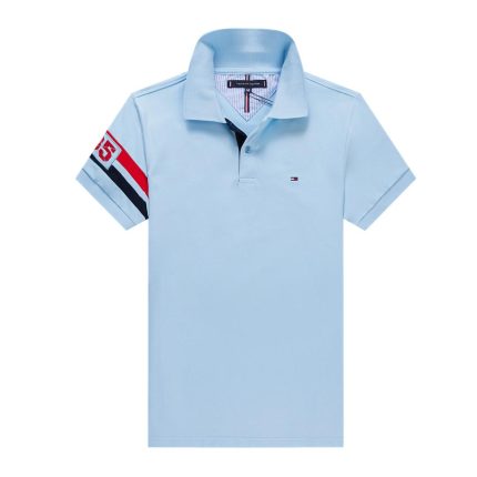 Classic Tommy Short-Sleeved Turnover Collar Cotton polo shirt