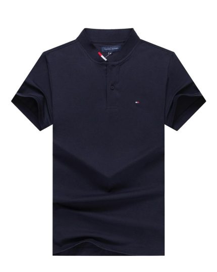 Classic Tommy Short-Sleeved Bishop-Neck Cotton polo shirt (3XL-6XL)