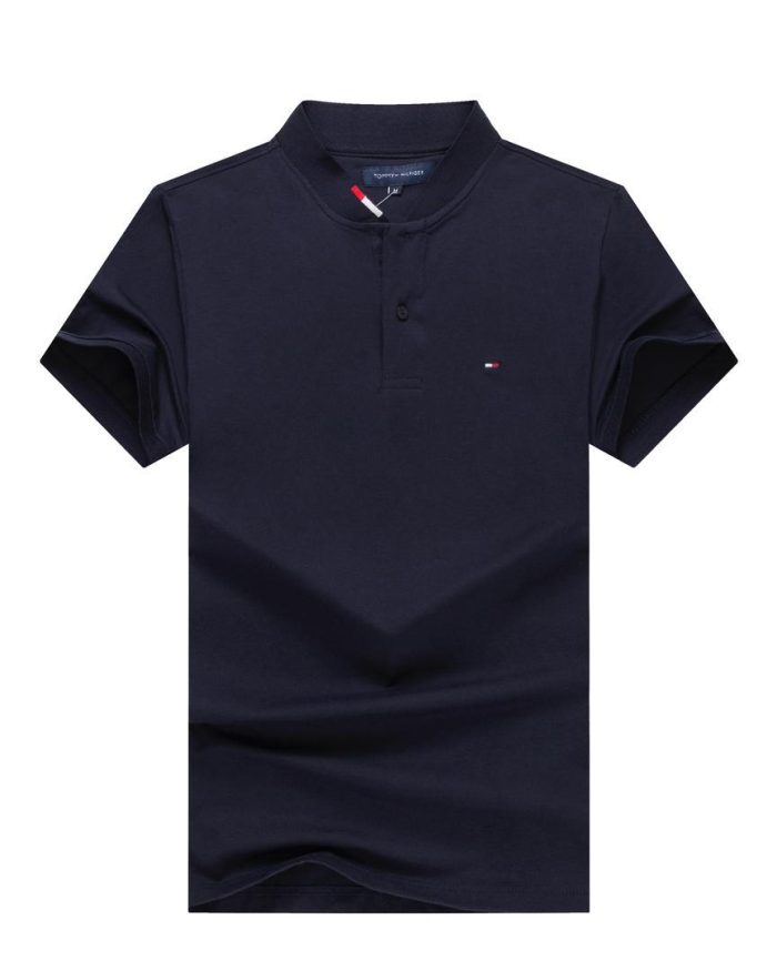 Classic Tommy Short-Sleeved Bishop-Neck Cotton polo shirt (3XL-6XL)