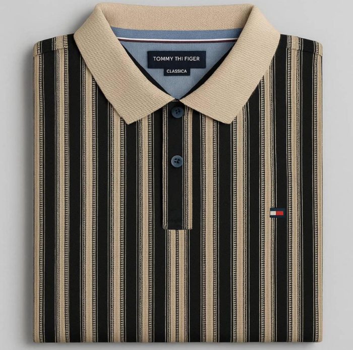 Classic Collar Short-Sleeved Turnover Tommy Cotton polo shirt