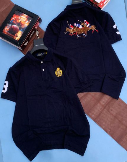 Classic Collar PRL Short-Sleeved Turnover Cotton polo shirt