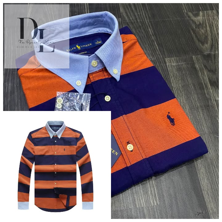 431cbf85-745b-48be-8850-97320c2127fa A Classic PRL Men’s Custom-Fit Logo-Embroidered Long Sleeve Oxford Cotton Shirt