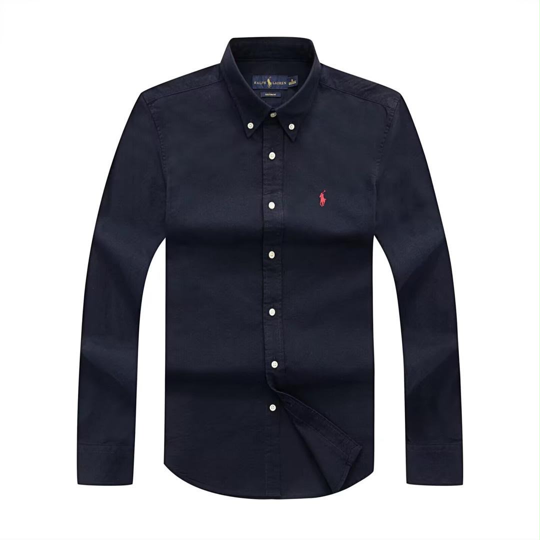 5040b987-72a5-4aab-8605-db72eac56f37 Classic PRL Men’s Custom-Fit Logo-Embroidered Long Sleeve Oxford Shirt