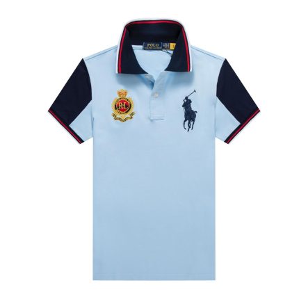 Classic Collar PRL Short-Sleeved Turnover Cotton polo shirt