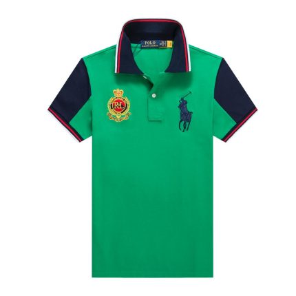 Classic Collar PRL Short-Sleeved Turnover Cotton polo shirt