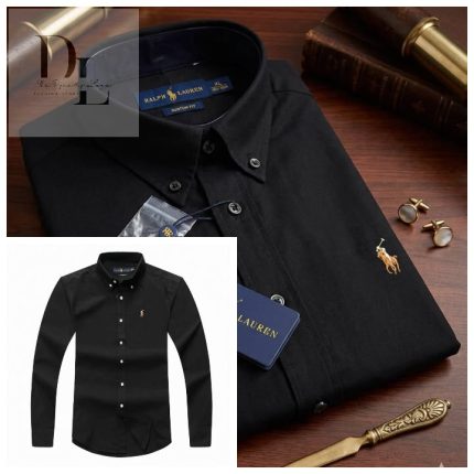 A Classic Custom-Fit PRL Men’s Logo-Embroidered Long Sleeve Oxford Cotton Shirt