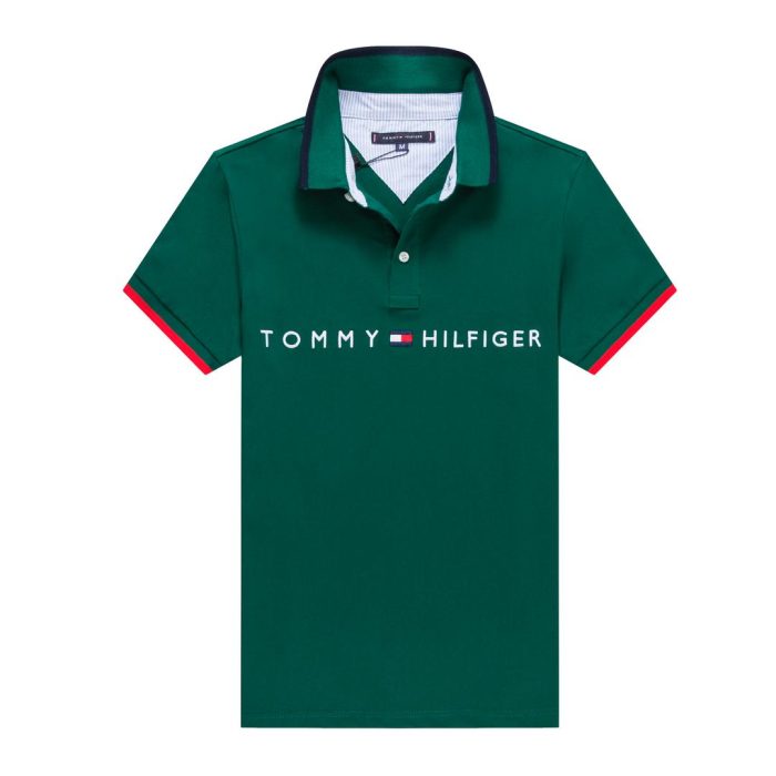 Classic Collar Tommy Short-Sleeved Turnover Cotton polo shirt