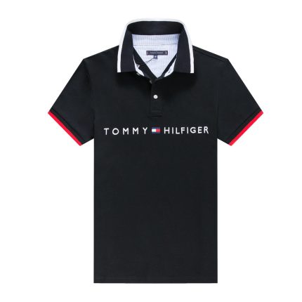Classic Tommy Short-Sleeved Turnover Collar Cotton polo shirt