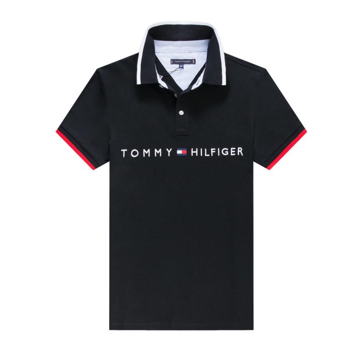 Classic Tommy Short-Sleeved Turnover Collar Cotton polo shirt