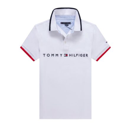 Classic Collar Tommy Short-Sleeved Turnover Cotton polo shirt