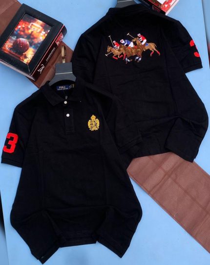 Classic Collar PRL Short-Sleeved Turnover Cotton polo shirt