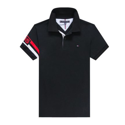 Classic Tommy Short-Sleeved Turnover Collar Cotton polo shirt