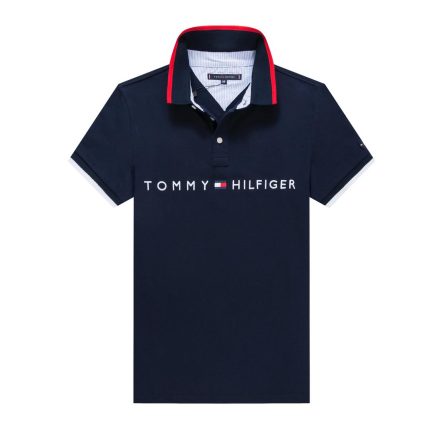 Classic Collar Tommy Short-Sleeved Turnover Cotton polo shirt