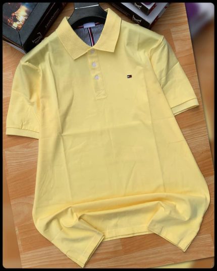 Classic Collar Short-Sleeved Tommy Turnover Cotton polo shirt