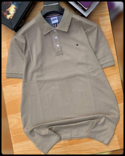Classic Collar Short-Sleeved Tommy Turnover Cotton polo shirt