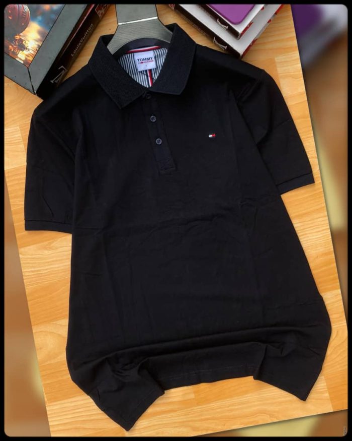 Classic Collar Short-Sleeved Tommy Turnover Cotton polo shirt