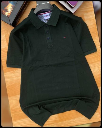 Classic Collar Short-Sleeved Tommy Turnover Cotton polo shirt