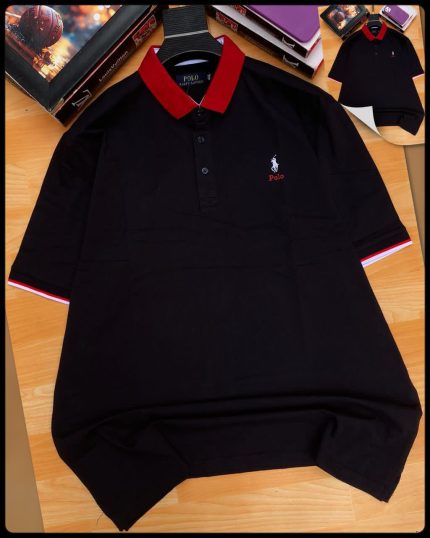 Classic Collar PRL Short-Sleeved Turnover Cotton polo shirt