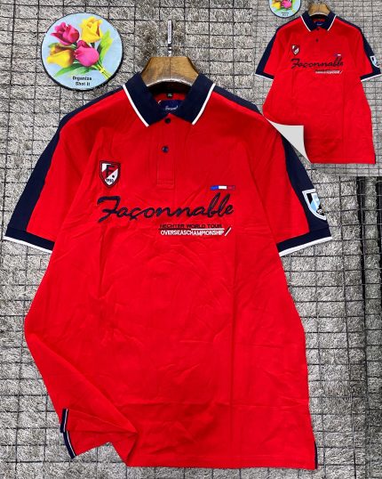 Classic Collar Faconnalle Italian Turnover Cotton polo shirt