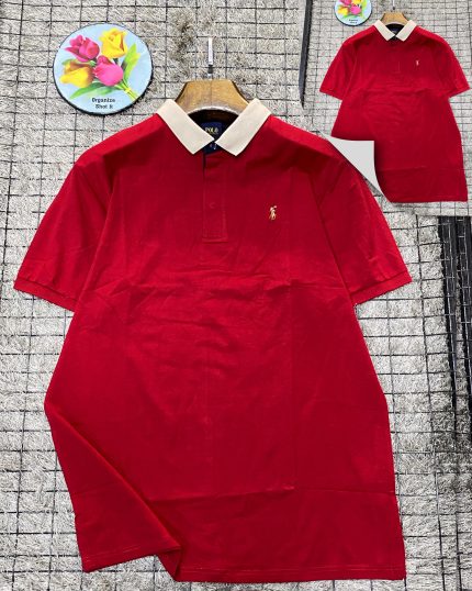 Classic Collar PRL Turnover Cotton polo shirt