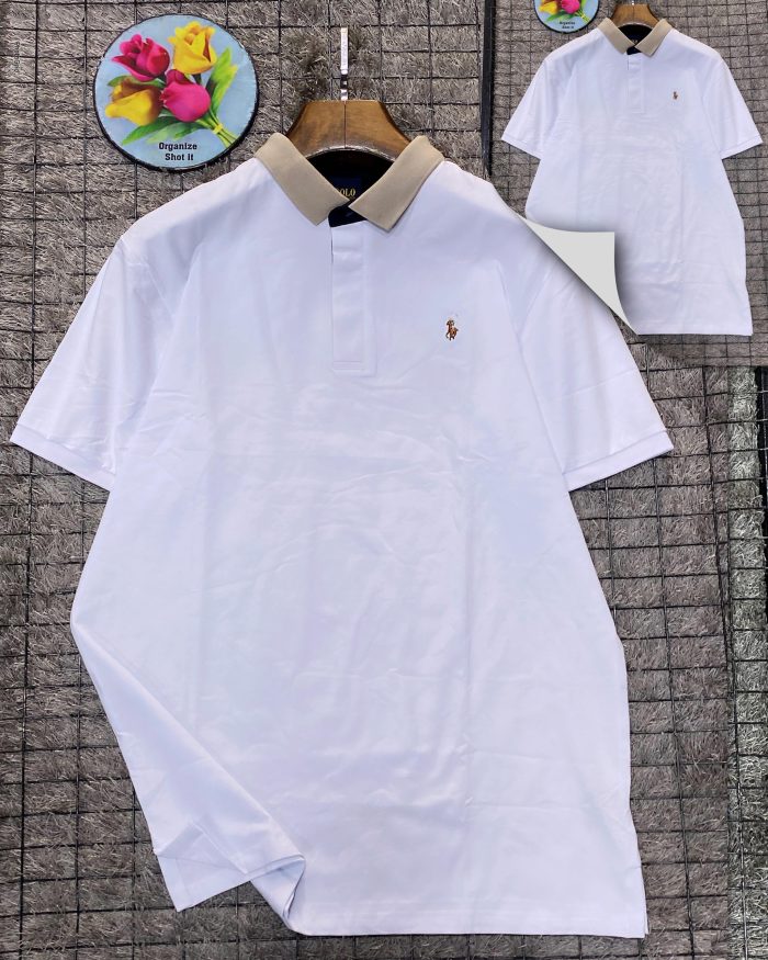 Classic Collar PRL Turnover Cotton polo shirt