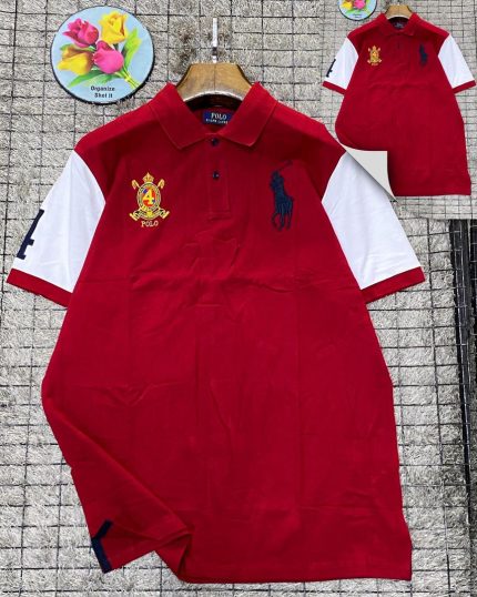 Classic Collar PRL Turnover Cotton polo shirt