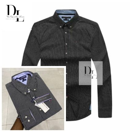 Classic Custom-Fit Tommy Men’s Logo-Embroidered long Sleeve Oxford Shirt