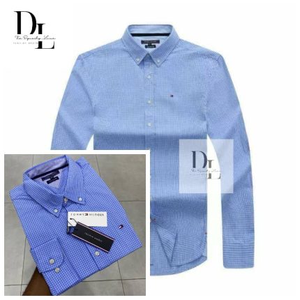 Classic Custom-Fit Tommy Men’s Logo-Embroidered long Sleeve Oxford Shirt