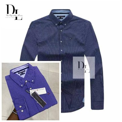 Classic Custom-Fit Tommy Men’s Logo-Embroidered long Sleeve Oxford Shirt