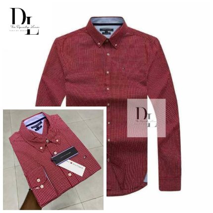 Classic Custom-Fit Tommy Men’s Logo-Embroidered long Sleeve Oxford Shirt