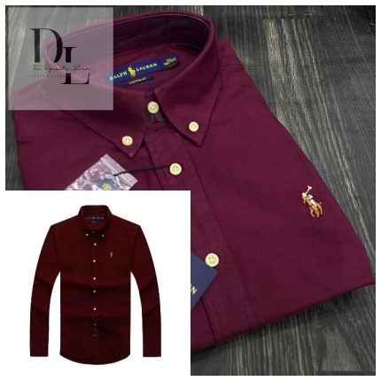 Classic PRL Men’s Custom-Fit Logo-Embroidered Long Sleeve Oxford Shirt