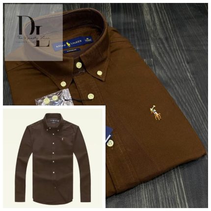 Classic PRL Men’s Custom-Fit Logo-Embroidered Long Sleeve Oxford Shirt