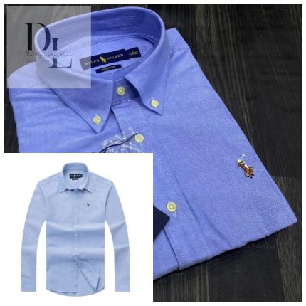 Classic PRL Men’s Custom-Fit Logo-Embroidered Long Sleeve Oxford Shirt
