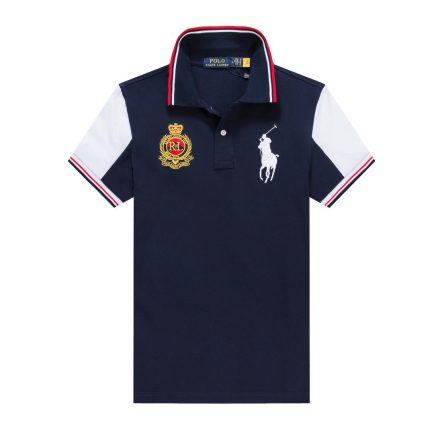 Classic Collar PRL Short-Sleeved Turnover Cotton polo shirt
