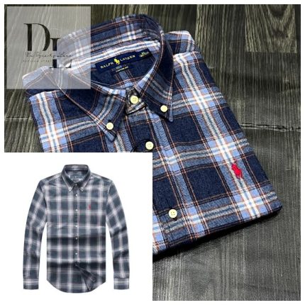 A Classic PRL Custom-Fit Logo-Embroidered Men’s Long Sleeve Oxford Cotton Shirt