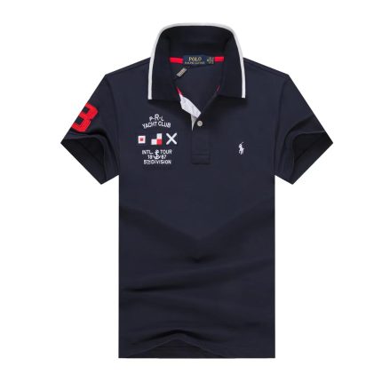 Classic Collar PRL Short-Sleeved Turnover Cotton polo shirt