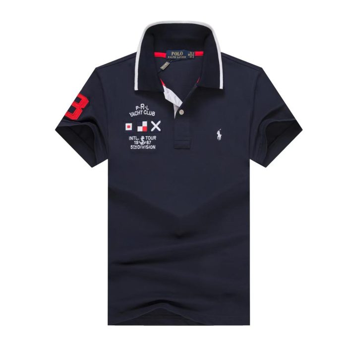 Classic Collar PRL Short-Sleeved Turnover Cotton polo shirt