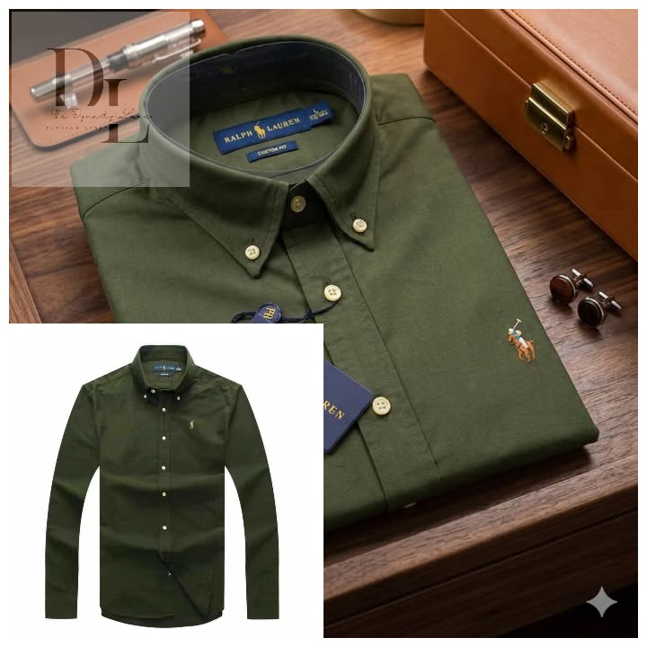 eea54874-0f57-4d98-ab87-57005bdb8a00 A Classic Custom-Fit PRL Men’s Logo-Embroidered Long Sleeve Oxford Cotton Shirt