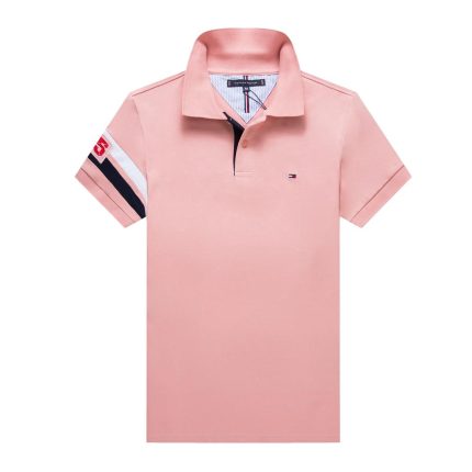 Classic Tommy Short-Sleeved Turnover Collar Cotton polo shirt