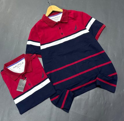 Classic Collar Nautica Short-Sleeved Turnover Cotton polo shirt