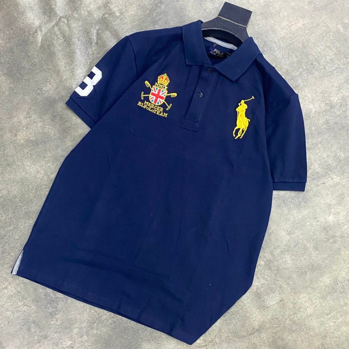 Classic Collar PRL Short-Sleeved Turnover Cotton polo shirt
