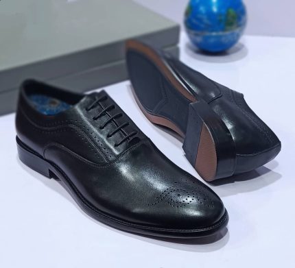 Black Leather Men’s Corporate Shoes