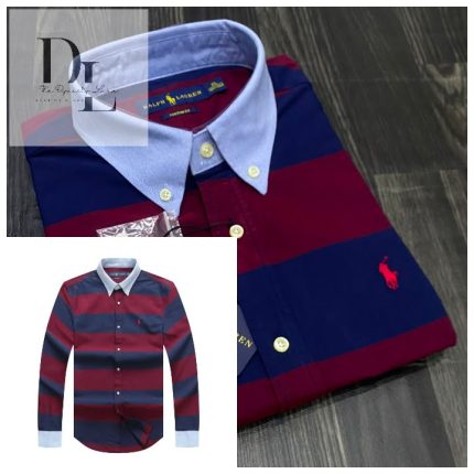 A Classic PRL Men’s Custom-Fit Logo-Embroidered Long Sleeve Oxford Cotton Shirt