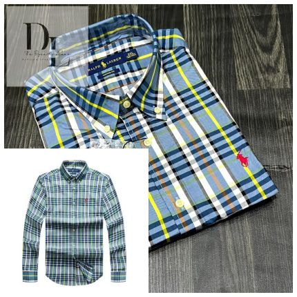 A Classic PRL Custom-Fit Logo-Embroidered Men’s Long Sleeve Oxford Cotton Shirt