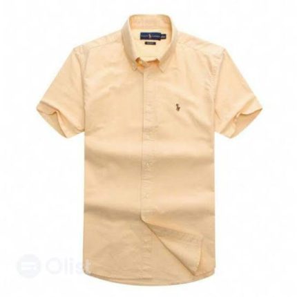 Classic PRL Men’s Custom-Fit Logo-Embroidered Short Sleeve Oxford Shirt