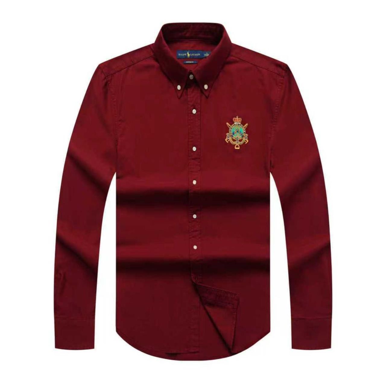WhatsApp Image 2026-01-24 at 12.30.18 PM (3) A Classic PRL Custom-Fit Men’s Badge Logo-Embroidered Long Sleeve Oxford Shirt