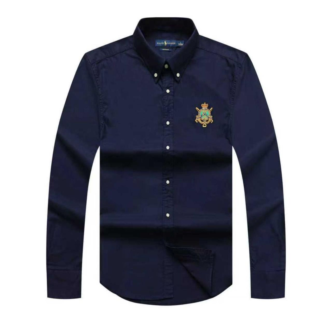 WhatsApp Image 2026-01-24 at 12.30.18 PM A Classic PRL Custom-Fit Men’s Badge Logo-Embroidered Long Sleeve Oxford Shirt