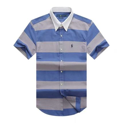 A Classic PRL Men’s Custom-Fit Logo-Embroidered Short Sleeve Oxford Cotton Shirt