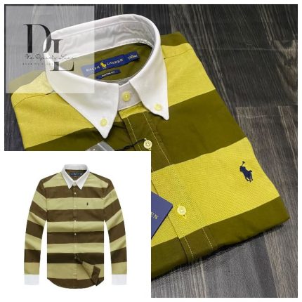 A Classic PRL Men’s Custom-Fit Logo-Embroidered Long Sleeve Oxford Cotton Shirt